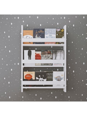 HanahHome Bücherregal "Artemis" in Weiß - (B)60 x (H)120 x (T)10 cm
