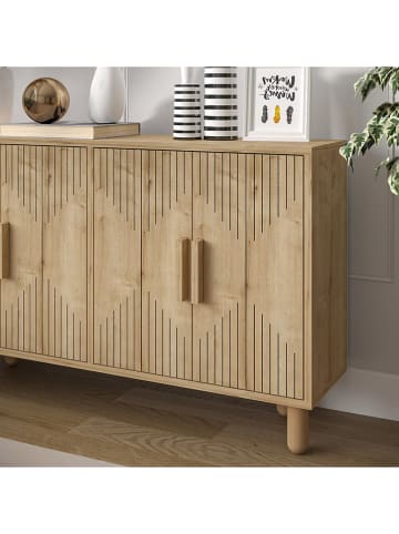 HanahHome Konsole "Roger" in Hellbraun - (B)120 x (H)73,6 x (T)29,6 cm