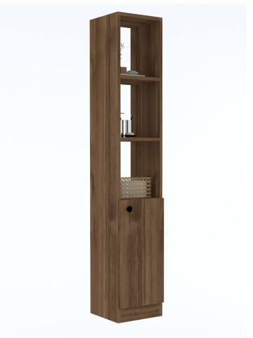 HanahHome Badezimmerschrank in Braun - (B)30 x (H)170 x (T)29,6 cm