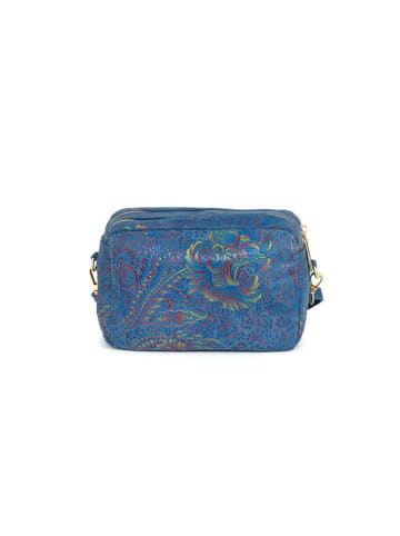 Mia Tomazzi Leren schoudertas "Zamagna" blauw - (B)21 x (H)14 x (D)8 cm