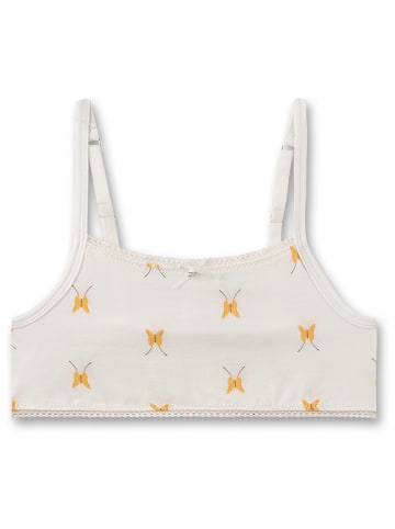 Sanetta Bustier in Weiß/ Orange