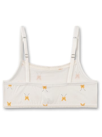 Sanetta Bustier in Weiß/ Orange