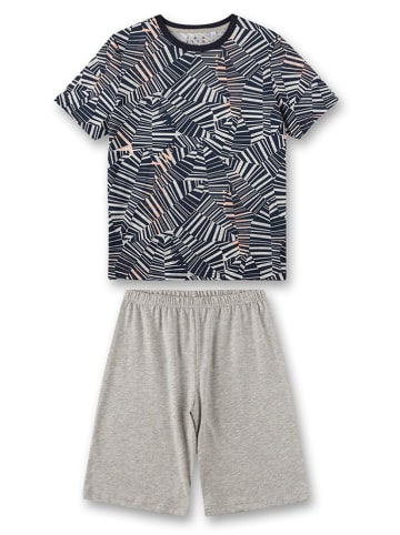 Sanetta Pyjama in Grau/ Dunkelblau