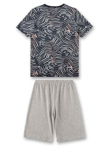 Sanetta Pyjama in Grau/ Dunkelblau