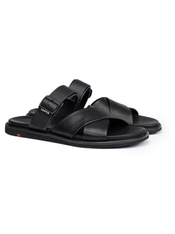 LLOYD Leren slippers "Eminet" zwart