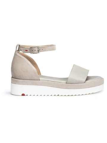 LLOYD Leder-Keilsandalen in Grau