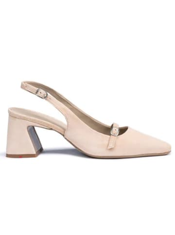 LLOYD Leder-Slingpumps in Beige