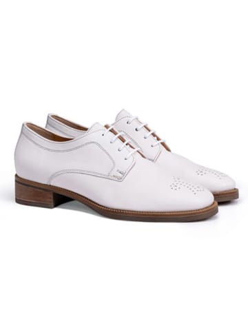 LLOYD Leren veterschoenen wit