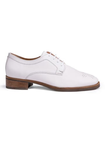 LLOYD Leren veterschoenen wit