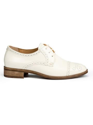 LLOYD Leren veterschoenen crème