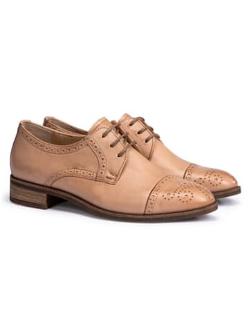 LLOYD Leder-Schnürschuhe in Hellbraun