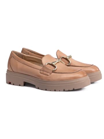 LLOYD Leder-Slipper in Hellbraun
