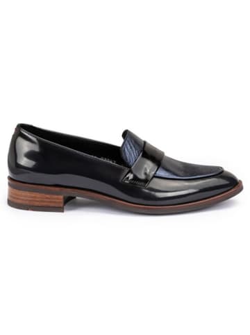 LLOYD Leder-Slipper in Schwarz/ Dunkelblau
