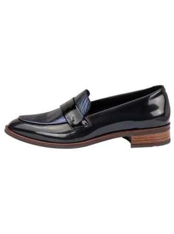 LLOYD Leder-Slipper in Schwarz/ Dunkelblau