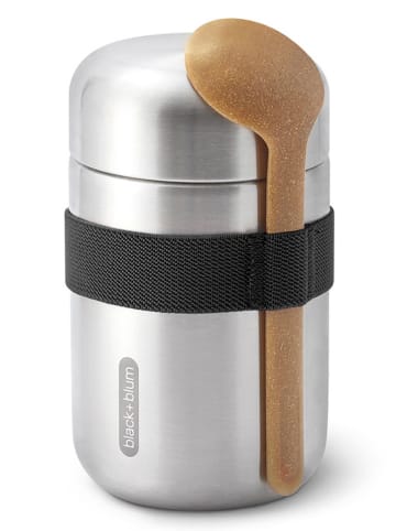 Black+Blum Thermo-Lunchbecher "Food Flask" in Silber/ Schwarz - 400 ml