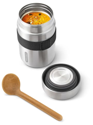 Black+Blum Thermo-Lunchbecher "Food Flask" in Silber/ Schwarz - 400 ml