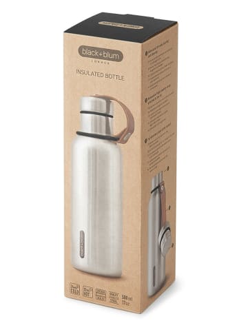 Black+Blum Isolierflasche in Silber/ Schwarz - 500 ml