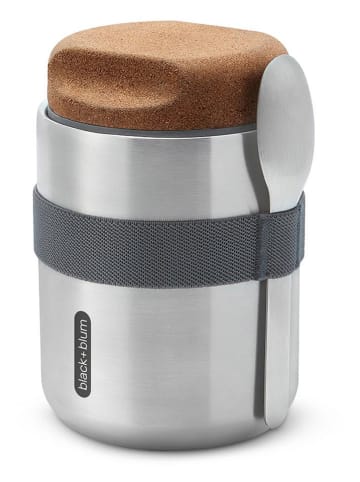Black+Blum Kubek termiczny "Food Flask" w kolorze srebrno-szarym na lunch - 550 ml