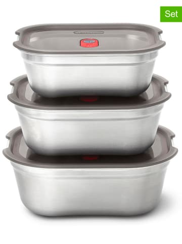 Black+Blum 3er-Set: Lunchboxen in Silber