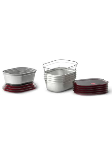 Black+Blum 3er-Set: Lunchboxen in Silber