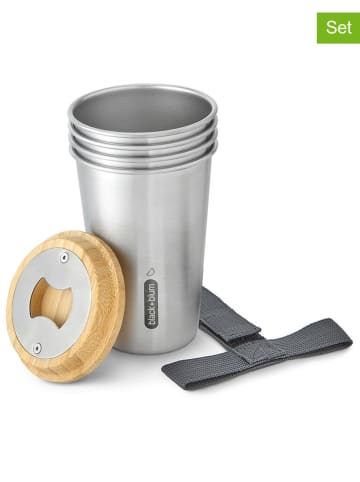 Black+Blum 4er-Set: Becher in Silber - 500 ml
