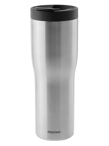Profino Isoleerbeker "Barista" zilverkleurig - 500 ml