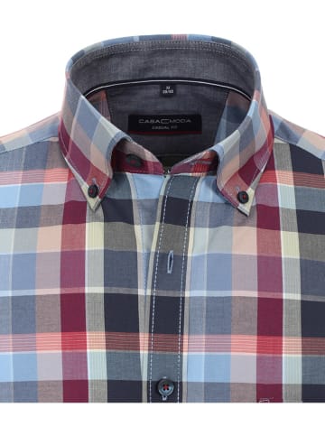 CASAMODA Hemd - Regular fit - in Rot/ Hellblau