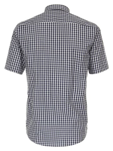 CASAMODA Blouse - regular fit - donkerblauw/wit