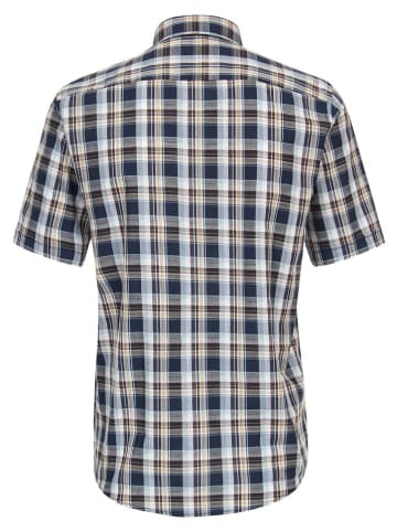 CASAMODA Hemd - Regular fit - in Blau/ Braun