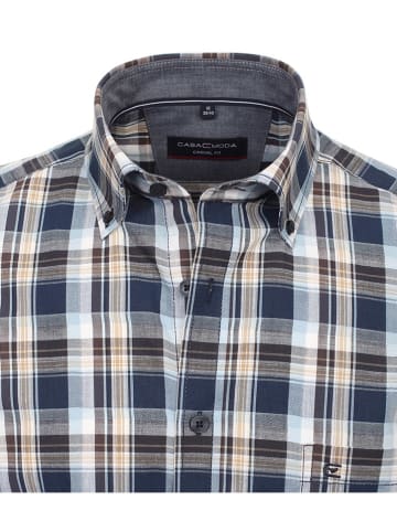 CASAMODA Blouse - regular fit - blauw/bruin