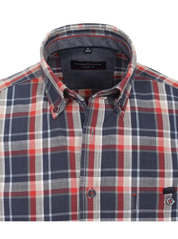 CASAMODA Hemd - Regular fit - in Dunkelblau/ Rot