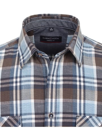 CASAMODA Hemd - Regular fit - in Blau/ Braun