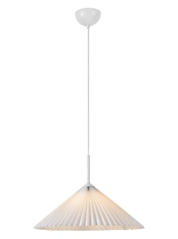 Marksljöd Lampa wisząca "Plisado" w kolorze białym - wys. 30 x Ø 50 cm