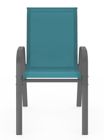 Inkazen 6er-Set: Gartenstühle in Blau - (B)51,5 x (H)84 x (T)68 cm