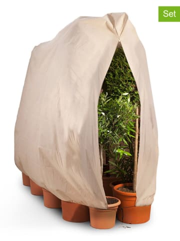 Inkazen 3er-Set: Pflanzen-Winterschutzhüllen in Beige - (B)80 x (H)160 cm