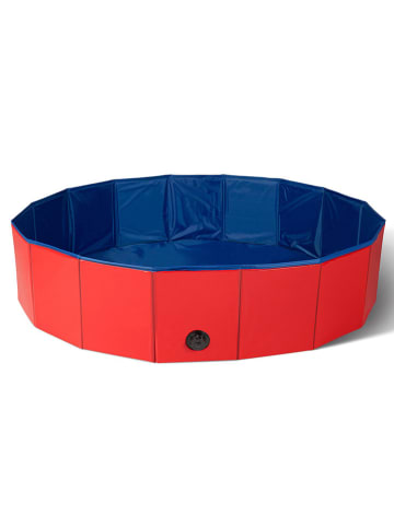 Inkazen Hundepool in Rot/ Blau - (H)30 x  Ø 120 cm