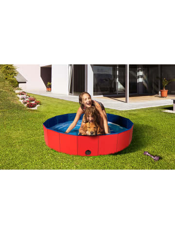 Inkazen Hundepool in Rot/ Blau - (H)30 x  Ø 120 cm