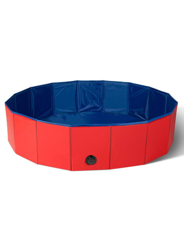 Inkazen Hundepool in Rot/ Blau - (H)20 x  Ø 80 cm