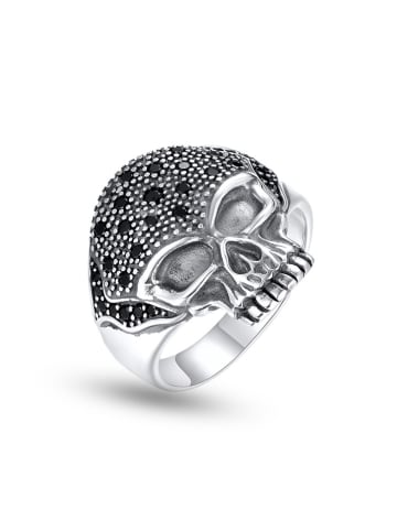 Uomo Zilveren ring met edelstenen