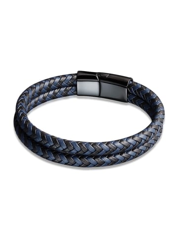 Uomo Armband zwart/blauw