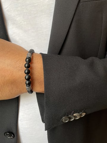 Uomo Leder-Armband mit Edelsteinen