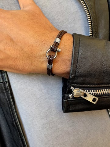 Uomo Leder-Armband in Braun