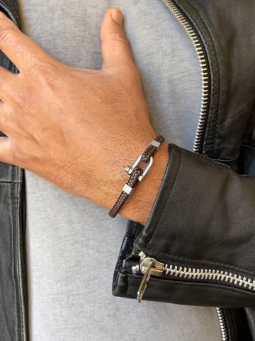 Uomo Leder-Armband in Braun