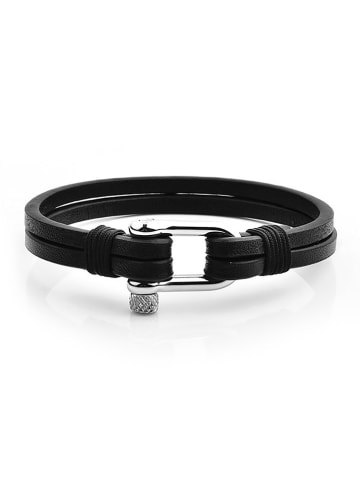 Uomo Leder-Armband in Schwarz