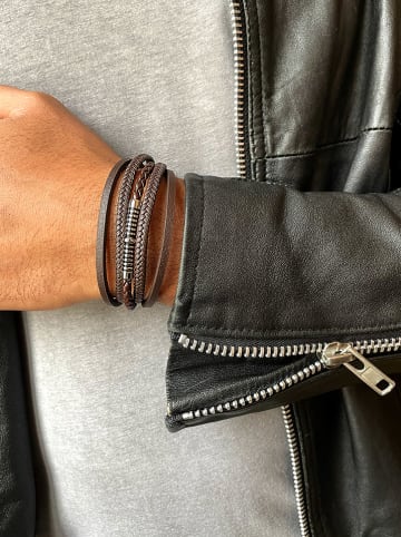 Uomo Leder-Armband in Braun