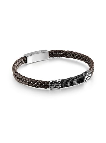 Uomo Leder-Armband in Braun/ Schwarz