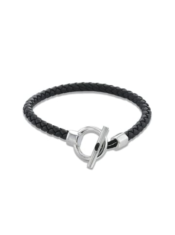 Uomo Leder-Armband in Schwarz