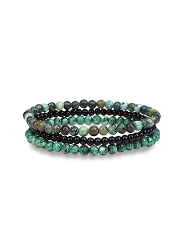 Uomo 3-delige set: armbanden met edelstenen