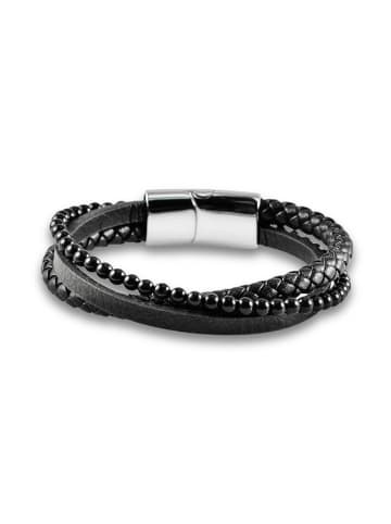 Uomo Leder-Armband mit Edelsteinen