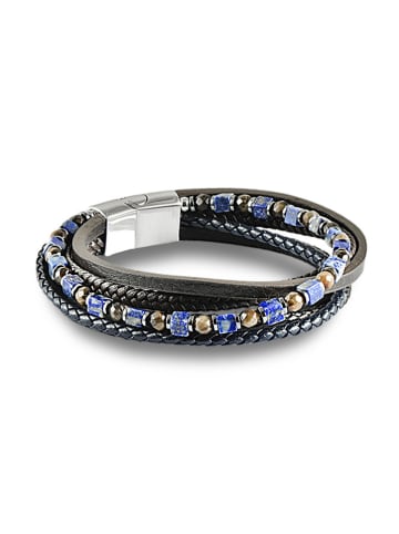 Uomo Leder-Armband mit Edelsteinen